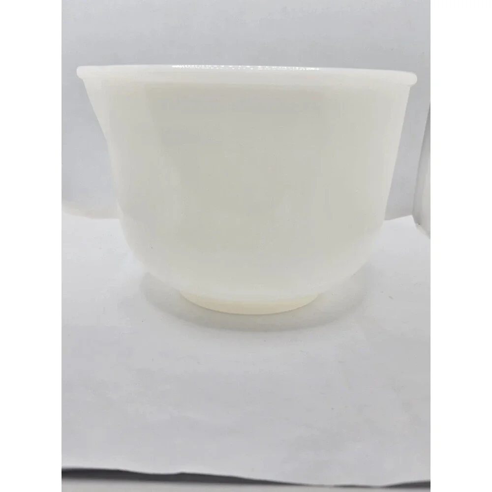 Glasbake Mixing Bowl For Sunbeam Mixmaster White Milk Glass Vintage